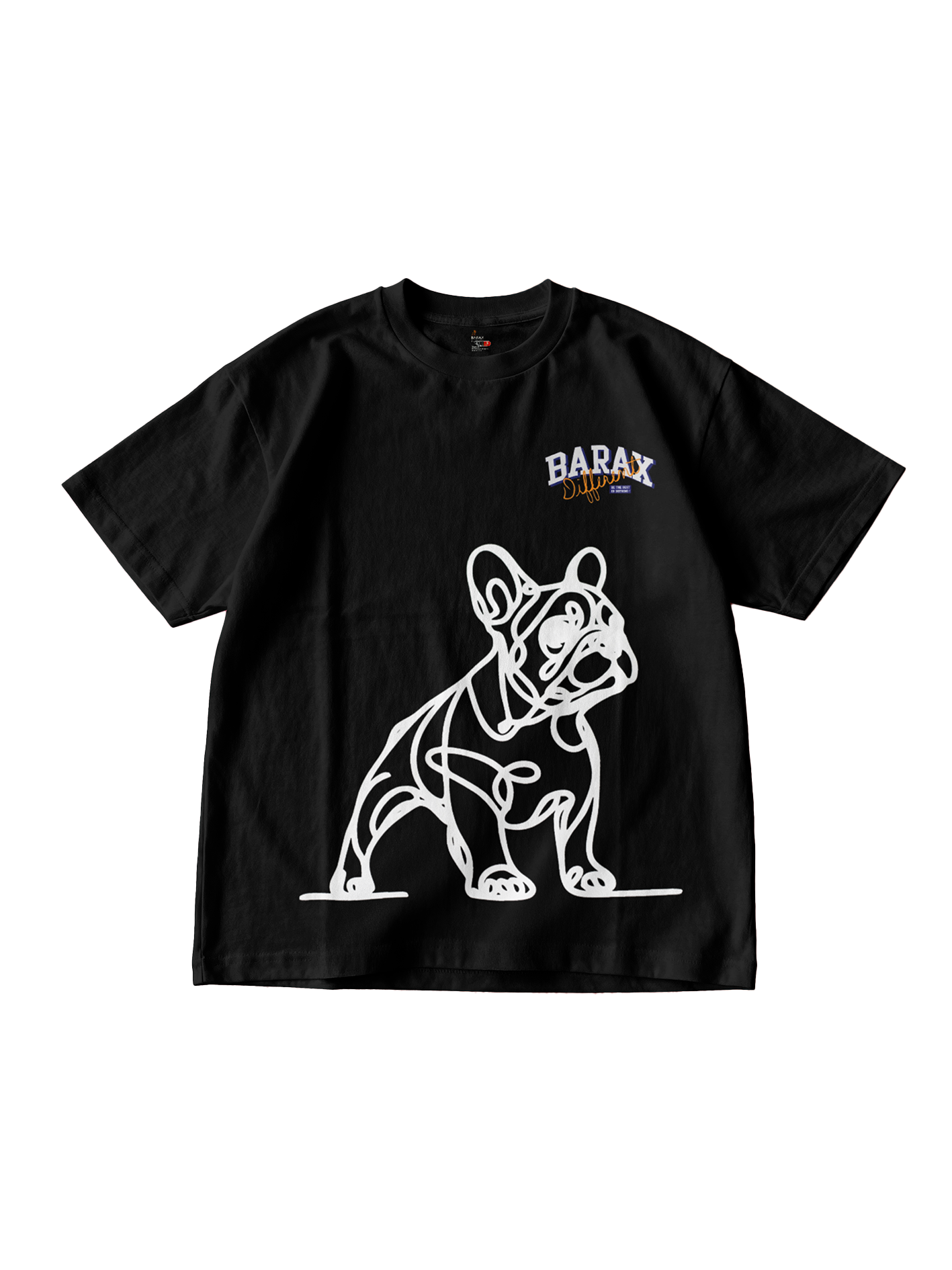 Barax Outline Frenchie Oversized Tee
