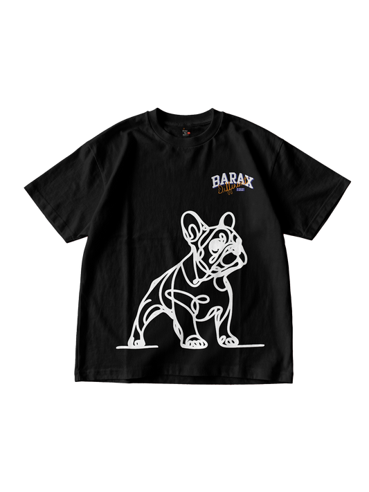 Barax Outline Frenchie Oversized Tee